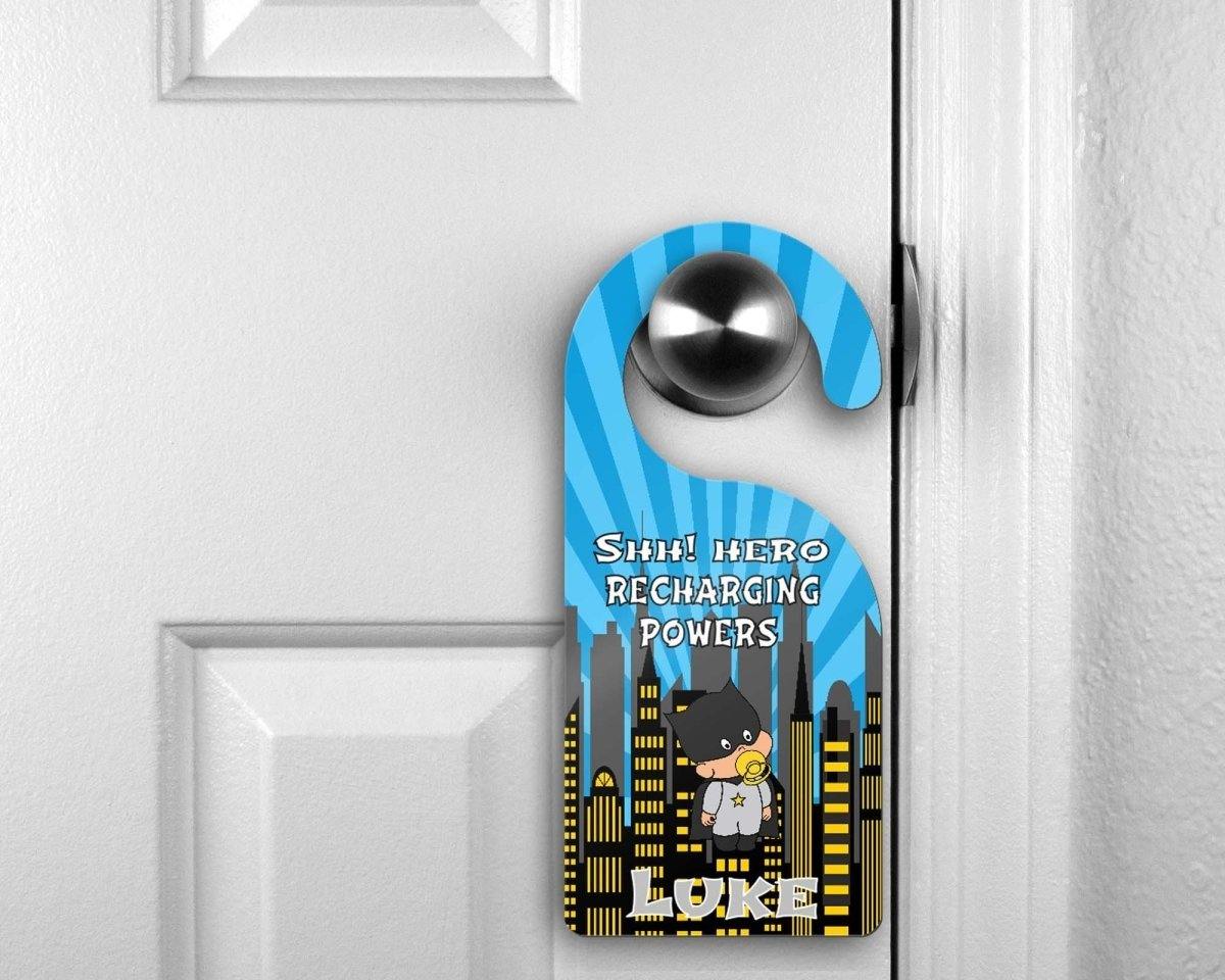 Custom Door Hanger |  Personalized Bedroom Sign | Bat Baby No Mask - This &amp; That Solutions - Custom Door Hanger |  Personalized Bedroom Sign | Bat Baby No Mask - Personalized Gifts &amp; Custom Home Decor