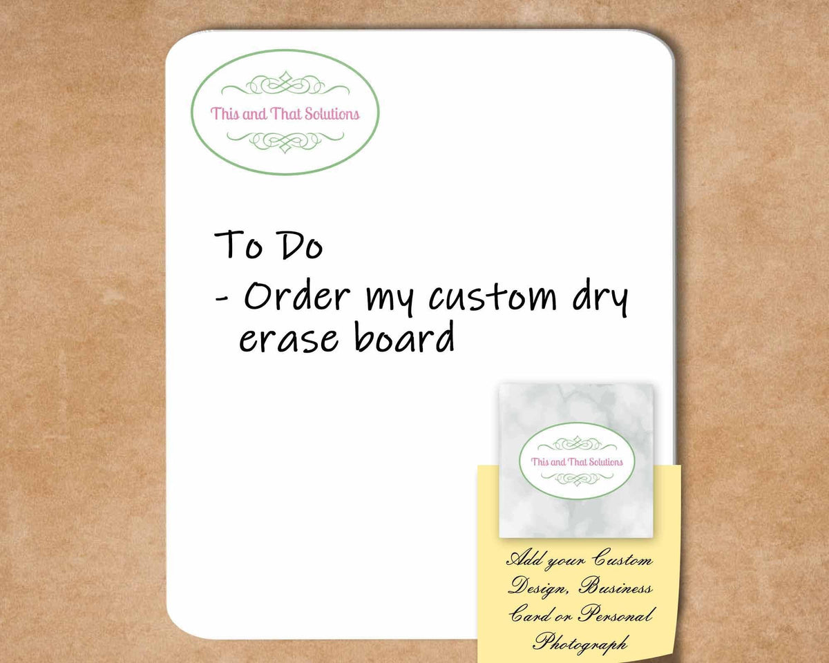 Customized Dry Erase Boards | Personalized Office Accessories | Company Logo - This &amp; That Solutions - Customized Dry Erase Boards | Personalized Office Accessories | Company Logo - Personalized Gifts &amp; Custom Home Decor