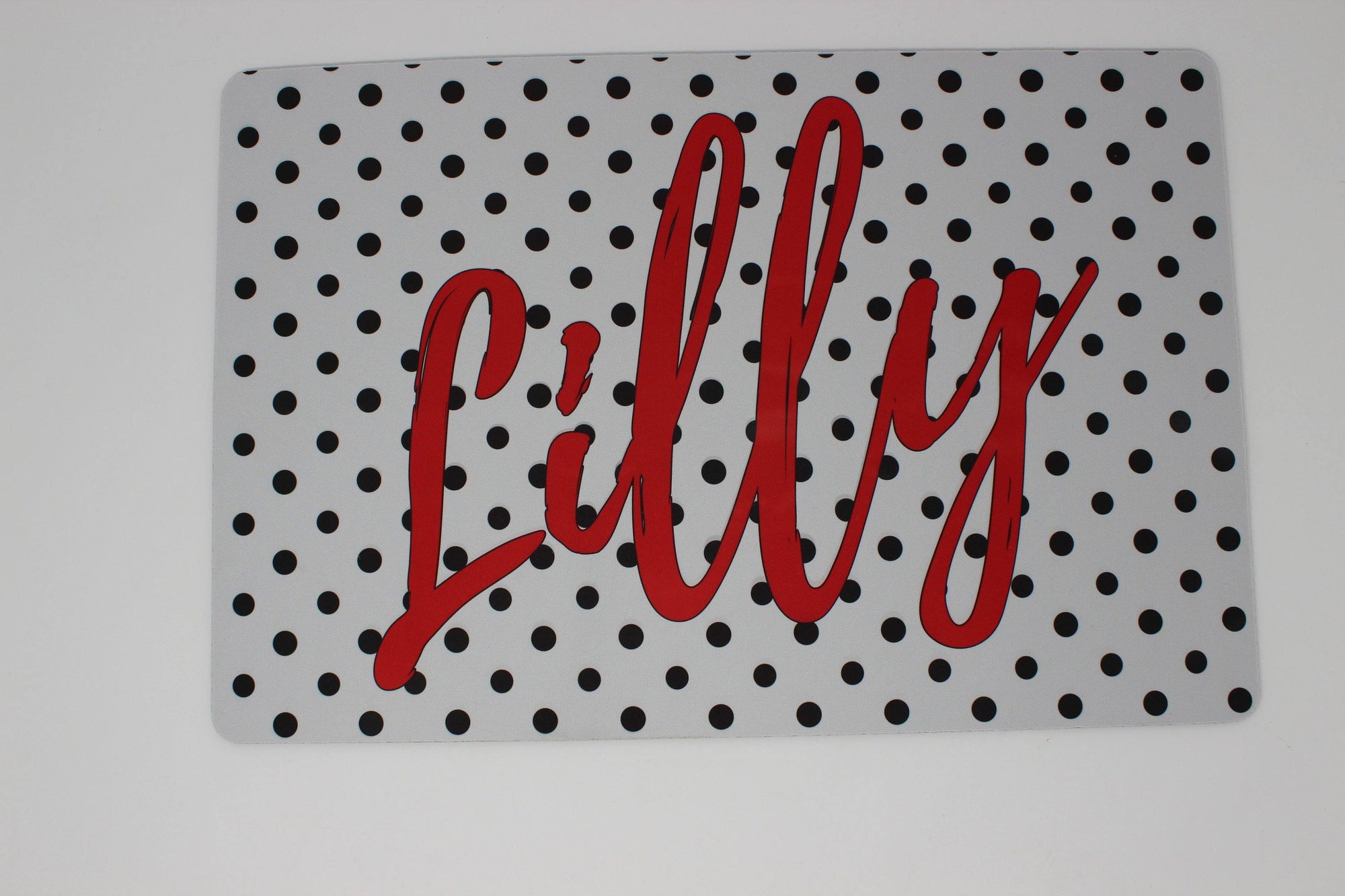 Personalized Pet Placemat | Custom Pet Placemat | Pet Accessories | Red and Black Polka Dot - This & That Solutions - Personalized Pet Placemat | Custom Pet Placemat | Pet Accessories | Red and Black Polka Dot - Personalized Gifts & Custom Home Decor