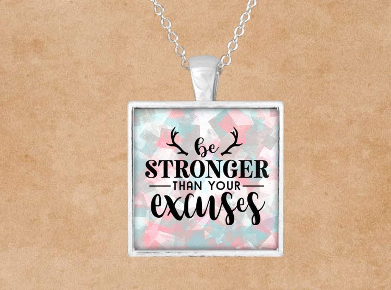 Custom Jewelry | Personalized Jewelry | Pendant Necklace | Be Stronger - This & That Solutions - Custom Jewelry | Personalized Jewelry | Pendant Necklace | Be Stronger - Personalized Gifts & Custom Home Decor