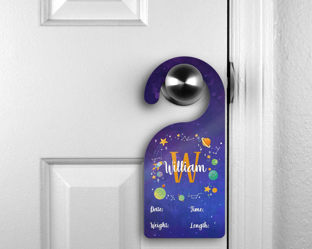 Custom Door Hanger |  Personalized Bedroom Sign | Outer Space - This &amp; That Solutions - Custom Door Hanger |  Personalized Bedroom Sign | Outer Space - Personalized Gifts &amp; Custom Home Decor