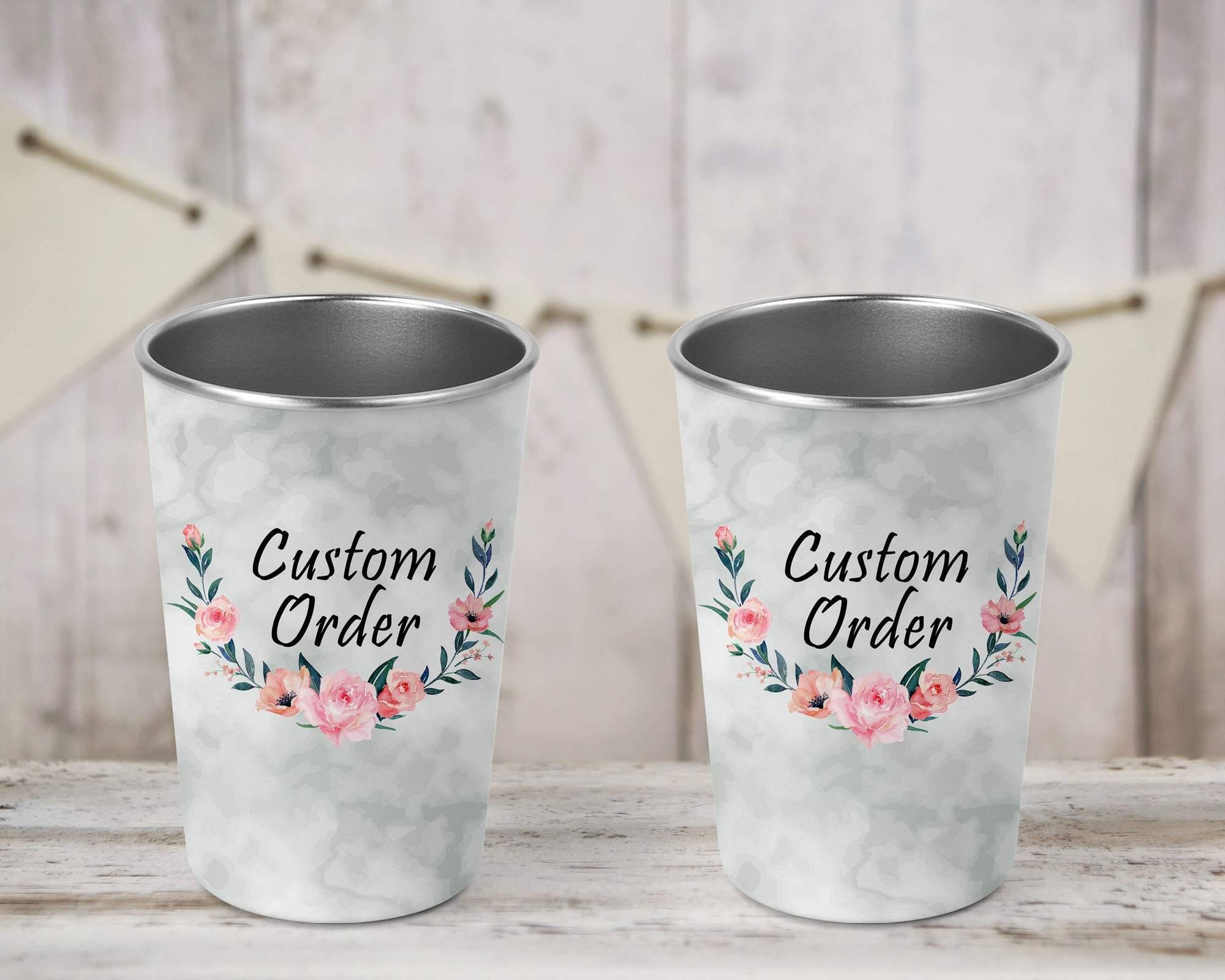 Stainless Steel Pint Tumbler | Personalized Tumbler | Custom Order - This & That Solutions - Stainless Steel Pint Tumbler | Personalized Tumbler | Custom Order - Personalized Gifts & Custom Home Decor