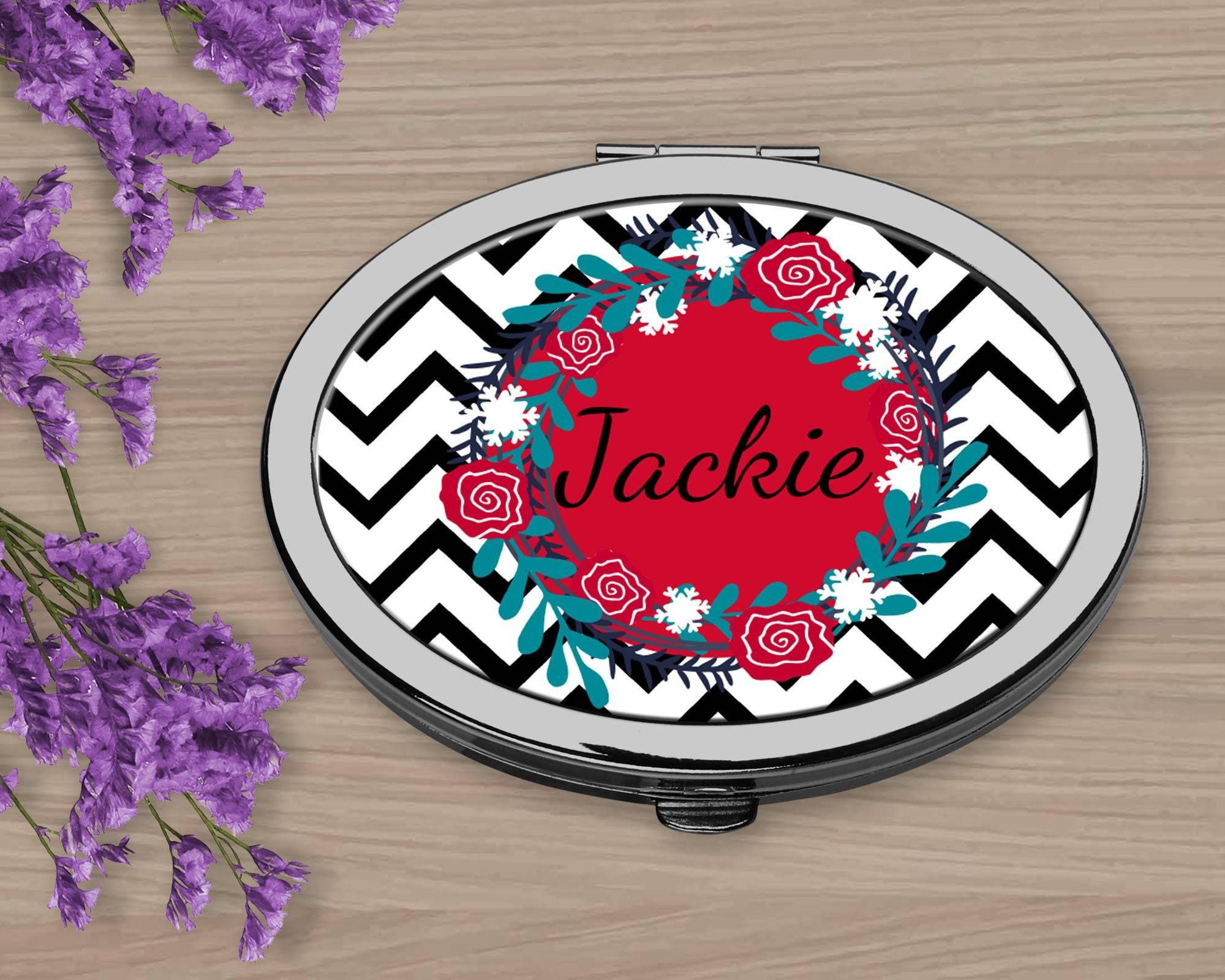 Personalized Compacts | Custom Compacts | Makeup & Cosmetics | Black Chevron - This & That Solutions - Personalized Compacts | Custom Compacts | Makeup & Cosmetics | Black Chevron - Personalized Gifts & Custom Home Decor
