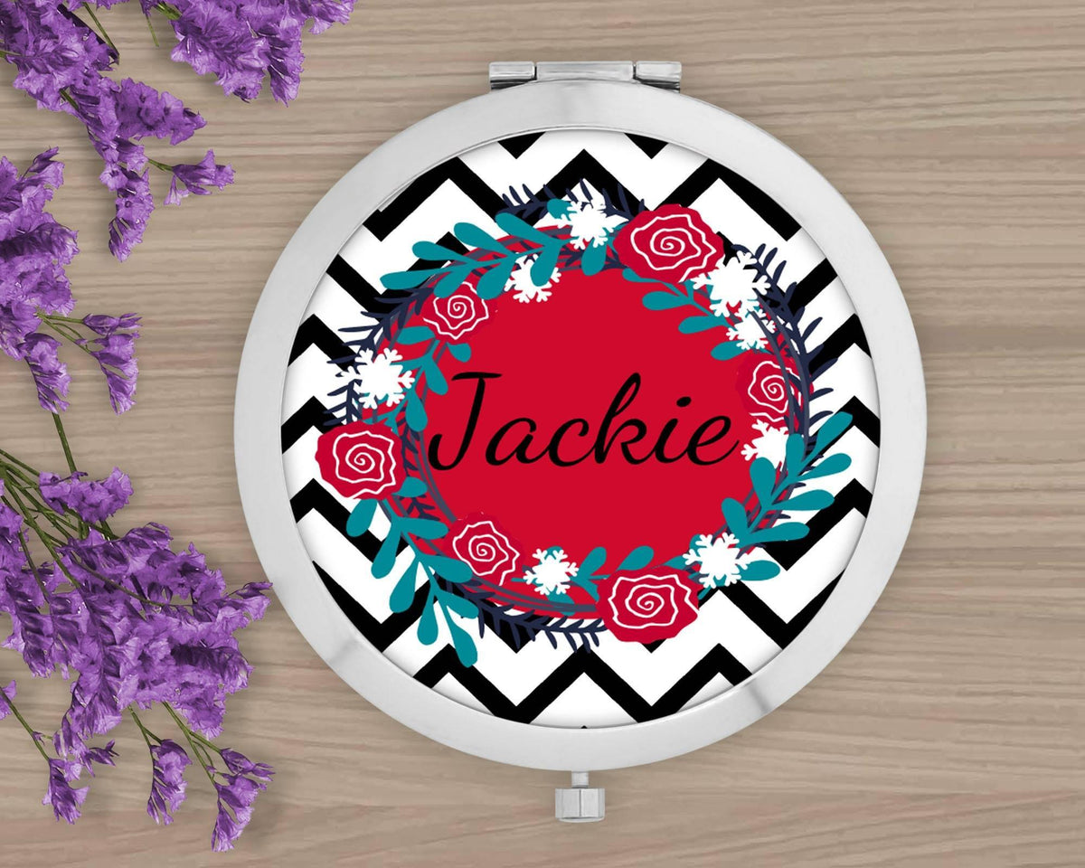 Personalized Compacts | Custom Compacts | Makeup &amp; Cosmetics | Black Chevron - This &amp; That Solutions - Personalized Compacts | Custom Compacts | Makeup &amp; Cosmetics | Black Chevron - Personalized Gifts &amp; Custom Home Decor