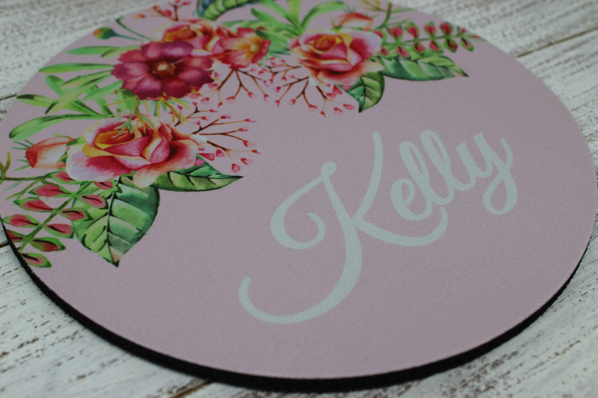 Monogrammed Mouse Pad | Personalized Mouse Pad | Floral - This &amp; That Solutions - Monogrammed Mouse Pad | Personalized Mouse Pad | Floral - Personalized Gifts &amp; Custom Home Decor