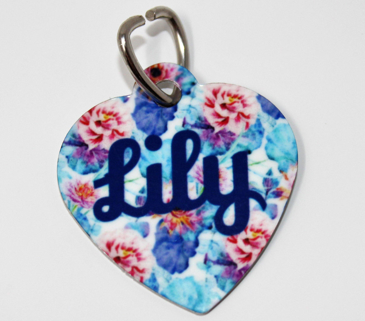 Personalized Pet Tags | Custom Pet Tags | Pet Accessories | Red &amp; Blue Floral - This &amp; That Solutions - Personalized Pet Tags | Custom Pet Tags | Pet Accessories | Red &amp; Blue Floral - Personalized Gifts &amp; Custom Home Decor
