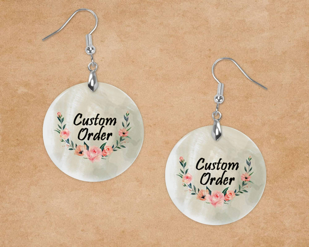 Custom Jewelry | Personalized Jewelry | Shell Pendant Earrings | Custom Order - This &amp; That Solutions - Custom Jewelry | Personalized Jewelry | Shell Pendant Earrings | Custom Order - Personalized Gifts &amp; Custom Home Decor