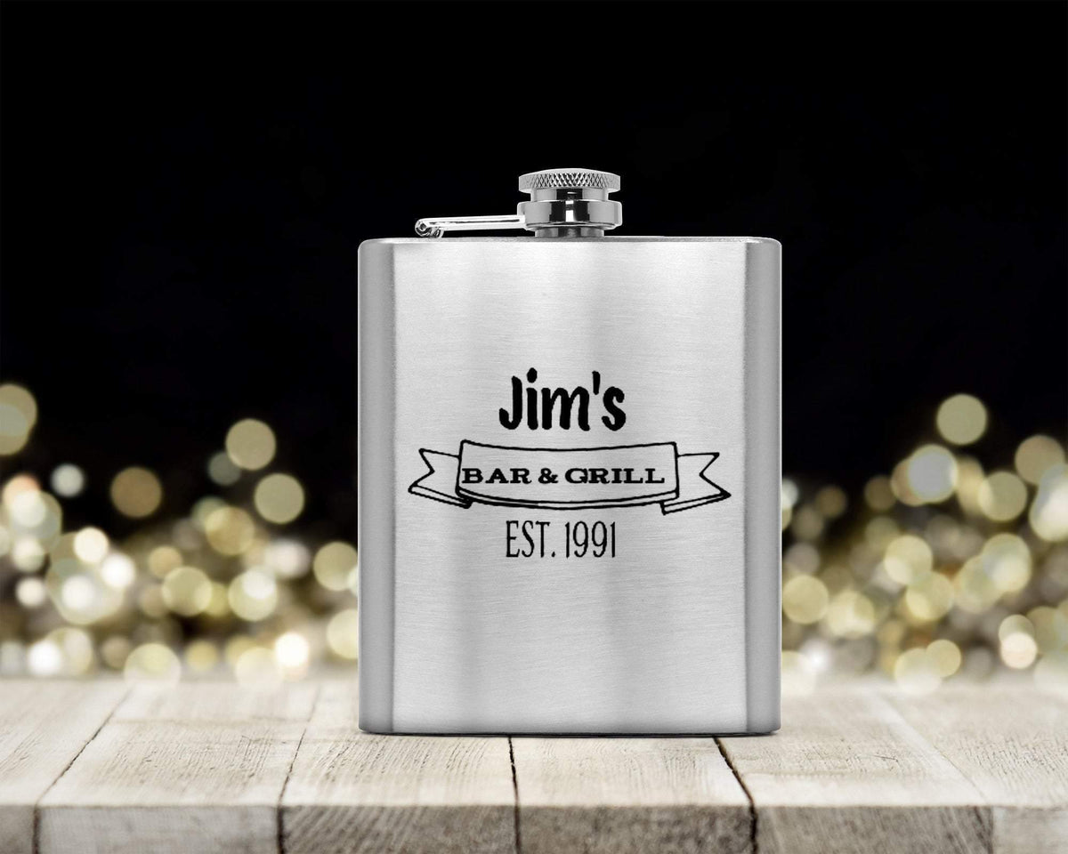 Personalized Flasks | Custom Wedding Gifts | Jim&#39;s Bar &amp; Grill - This &amp; That Solutions - Personalized Flasks | Custom Wedding Gifts | Jim&#39;s Bar &amp; Grill - Personalized Gifts &amp; Custom Home Decor