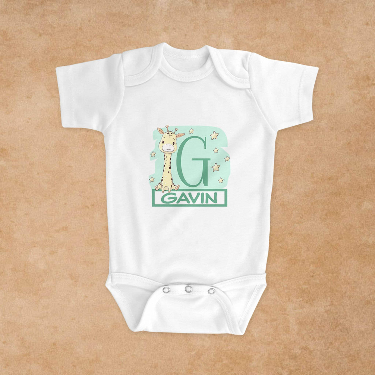 Personalized Baby Bib | Custom Baby Gifts | Baby Shower | Baby Giraffe