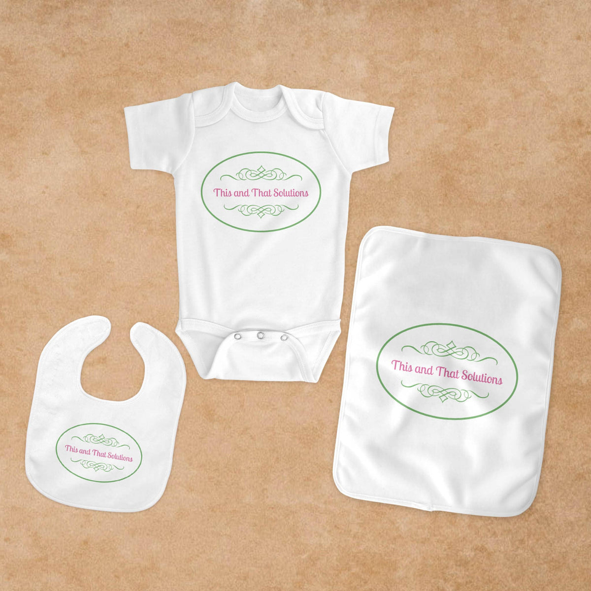 Personalized Burp Cloth | Custom Baby Gifts | Baby Shower | Company Logo