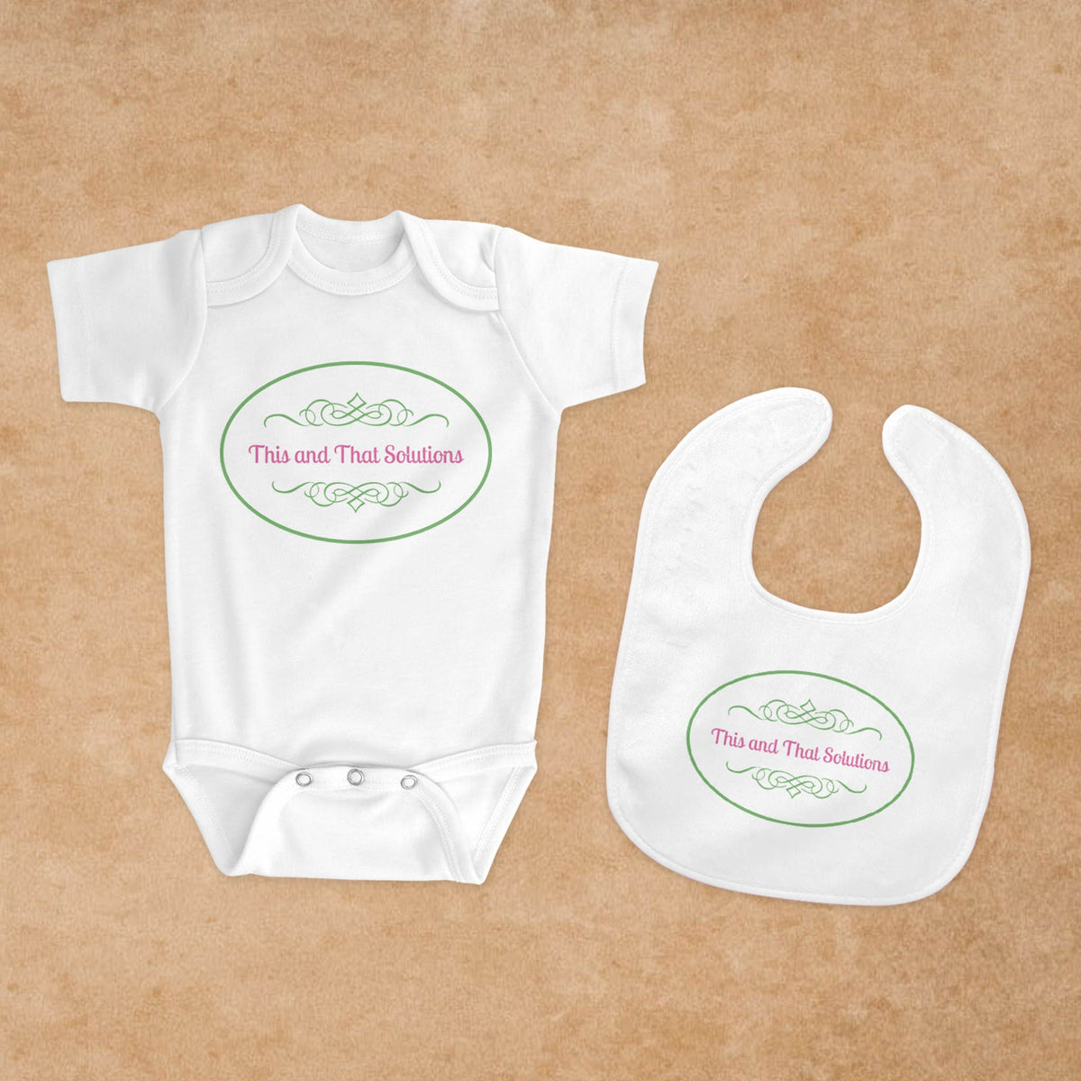 Personalized Baby Bib | Custom Baby Gifts | Baby Shower | Company Logo