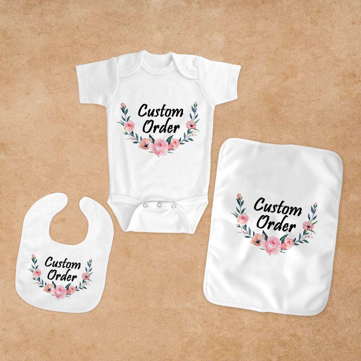 Personalized Burp Cloth | Custom Baby Gifts | Baby Shower | Custom Order