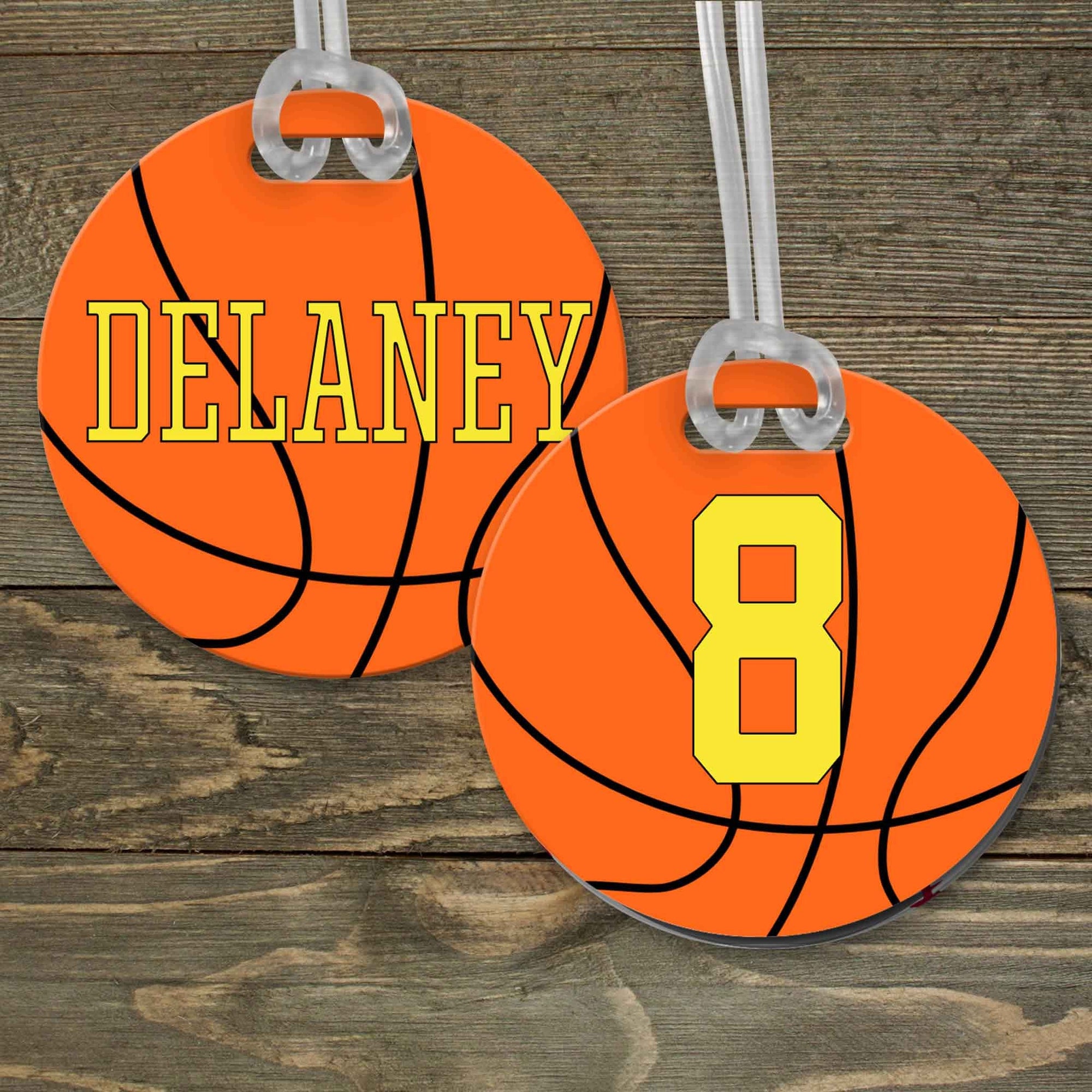 This & That Solutions - Personalized Luggage Tag | Custom Monogram Bag Tag | Basketball Design - Personalized Gifts & Custom Home Decor