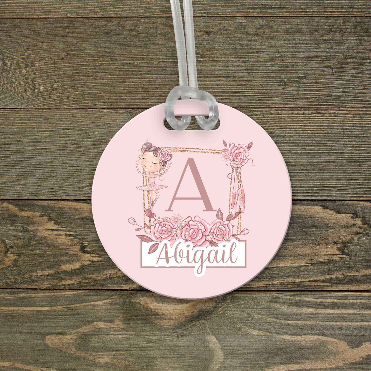 This &amp; That Solutions - Personalized Luggage Tag | Custom Monogram Bag Tag | Ballerina Flower - Personalized Gifts &amp; Custom Home Decor