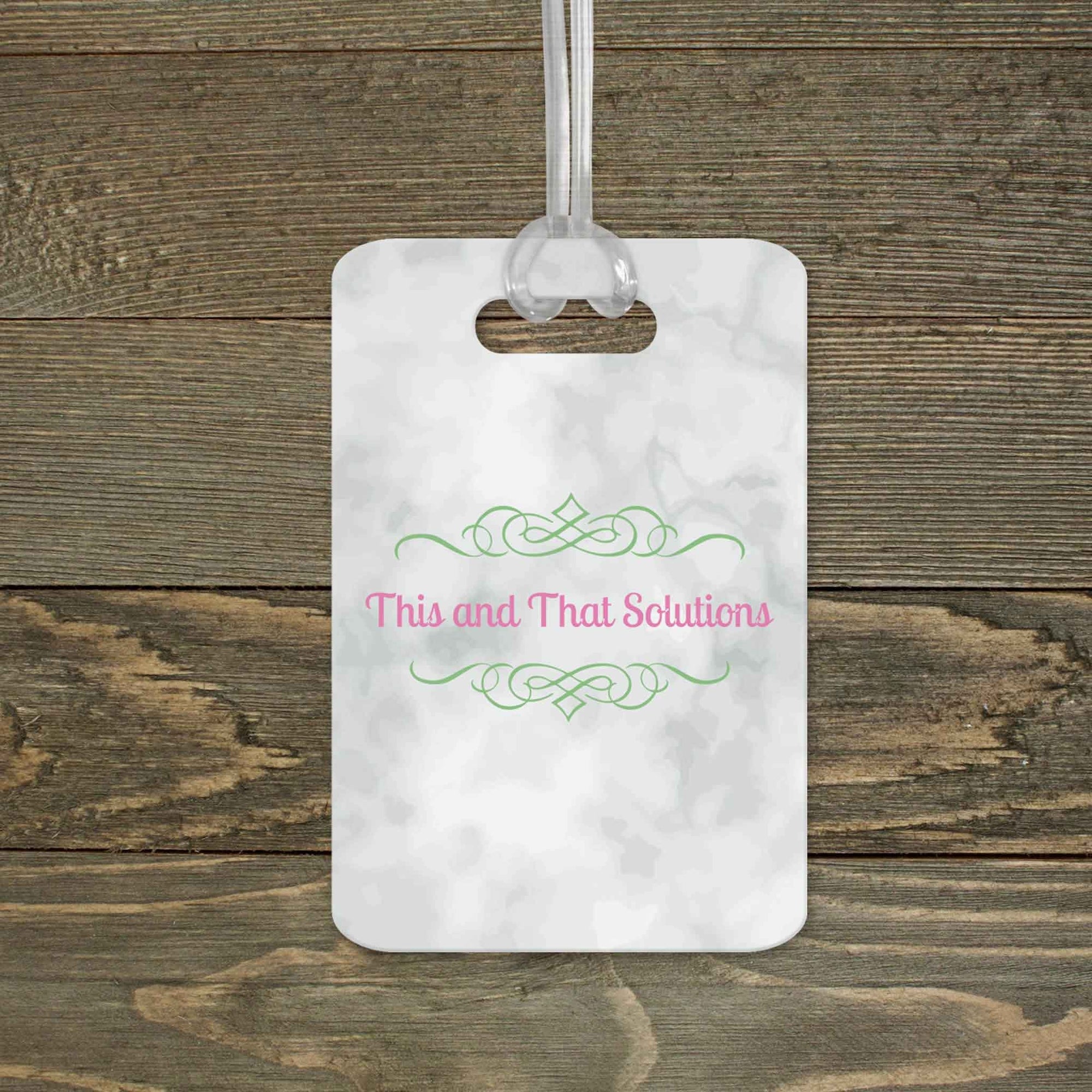 This & That Solutions - Personalized Luggage Tag | Custom Monogram Bag Tag | Company Logo - Personalized Gifts & Custom Home Decor