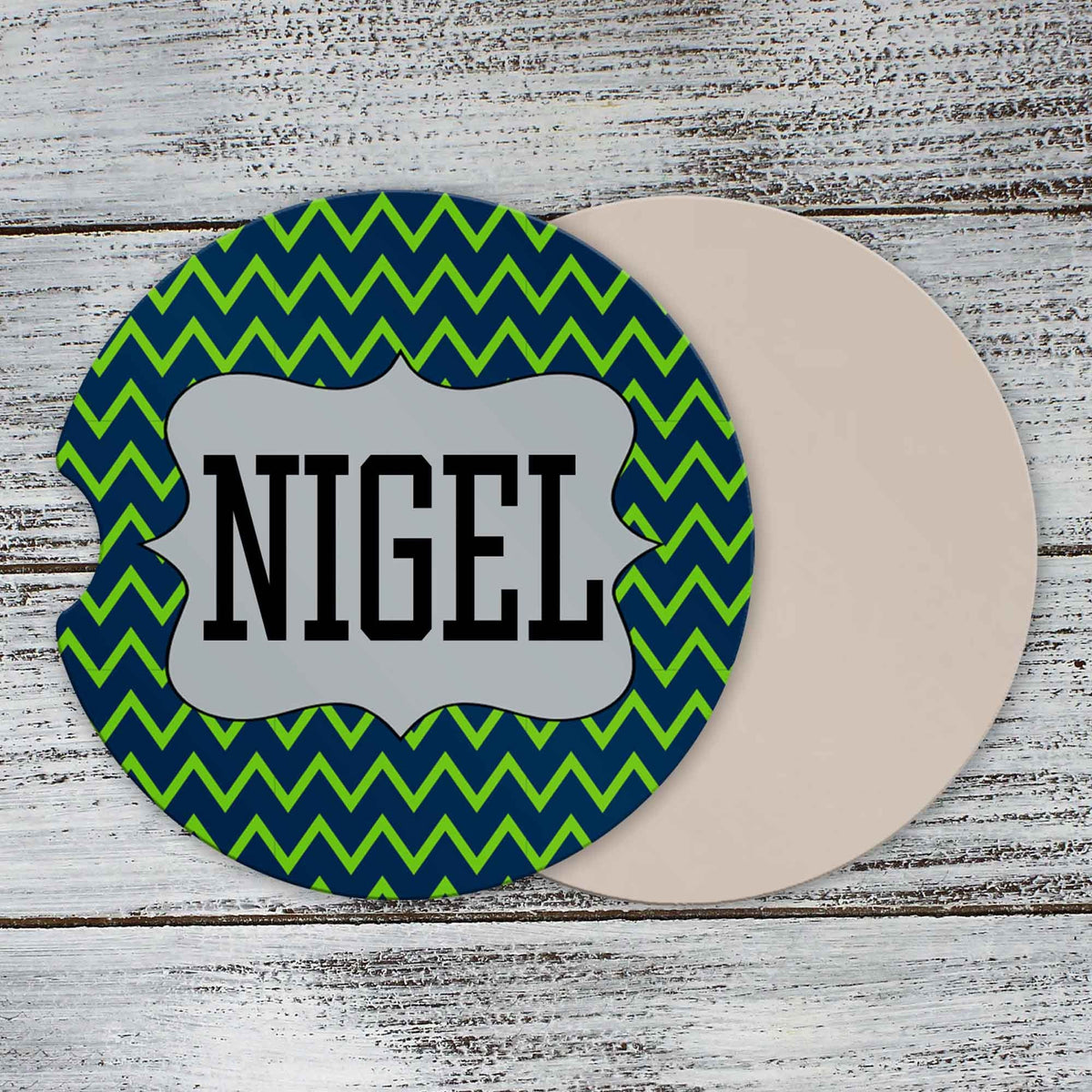 Personalized Car Coasters | Custom Car Accessories | Seahawks | Set of 2
