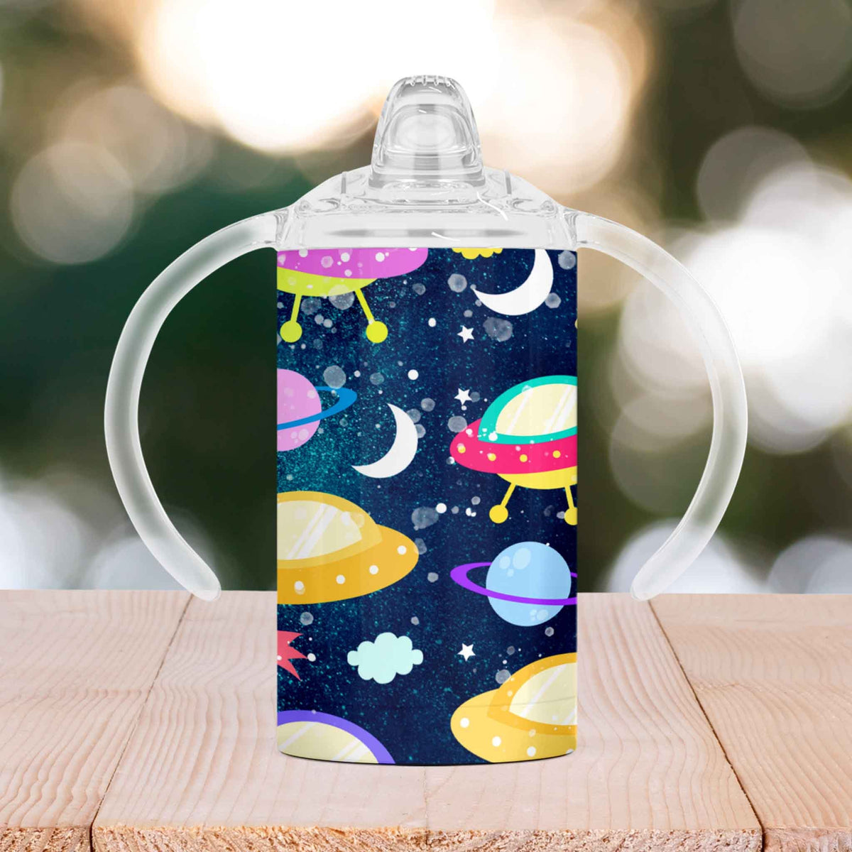 Custom Sippy Cup | Personalized Toddler Cup | Baby Gifts | Spaceships and Planets