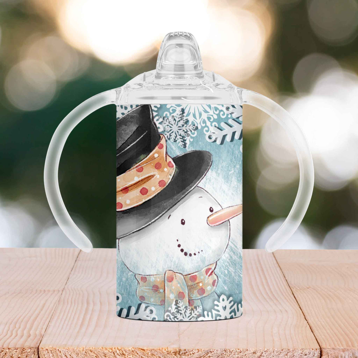 Custom Sippy Cup | Personalized Toddler Cup | Baby Gifts | Snowman Top Hat