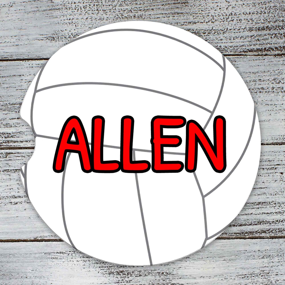 Personalized Car Coasters | Custom Car Accessories | Volleyball | Set of 2