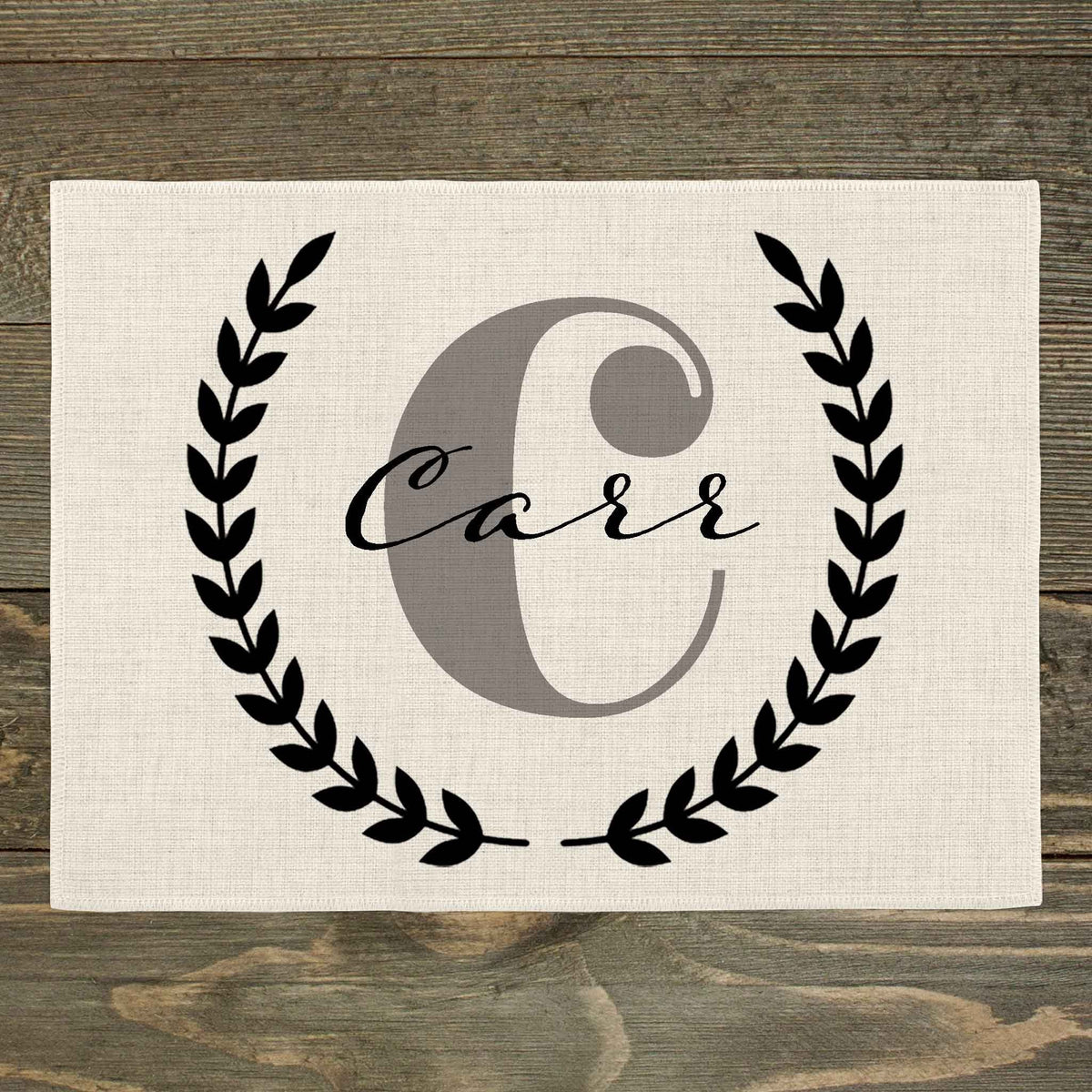 Custom Placemats | Personalized Dining and Serving | Laurel Wreath