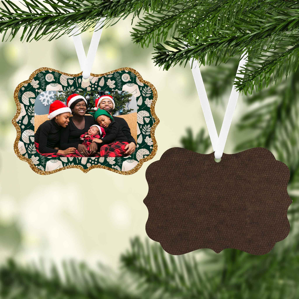 Photo Holiday Ornaments | Personalized Christmas Ornaments | Green Sweater