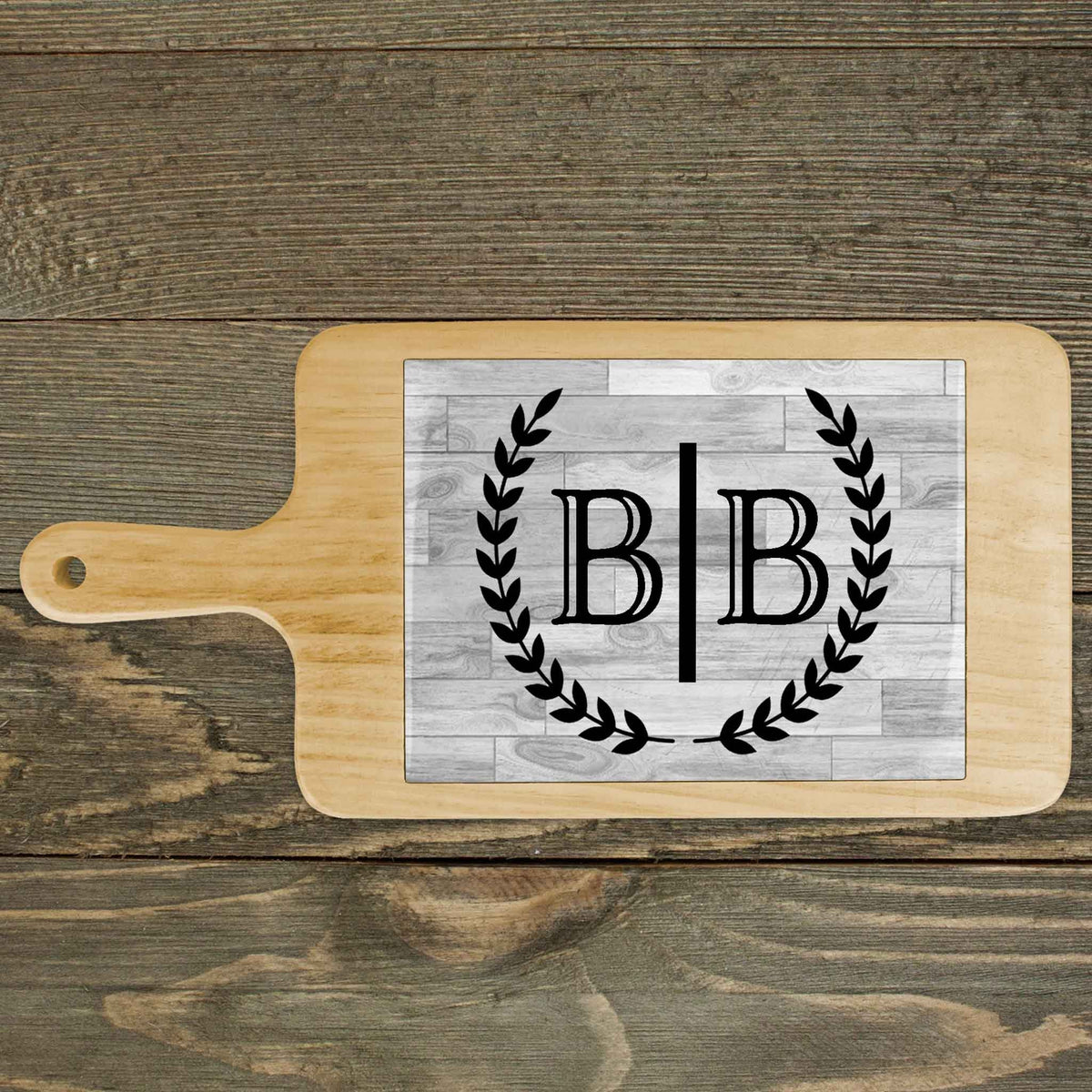 Personalized Wood Cheeseboard | Custom Wine Accessories | Laurel Wreath Side by Side