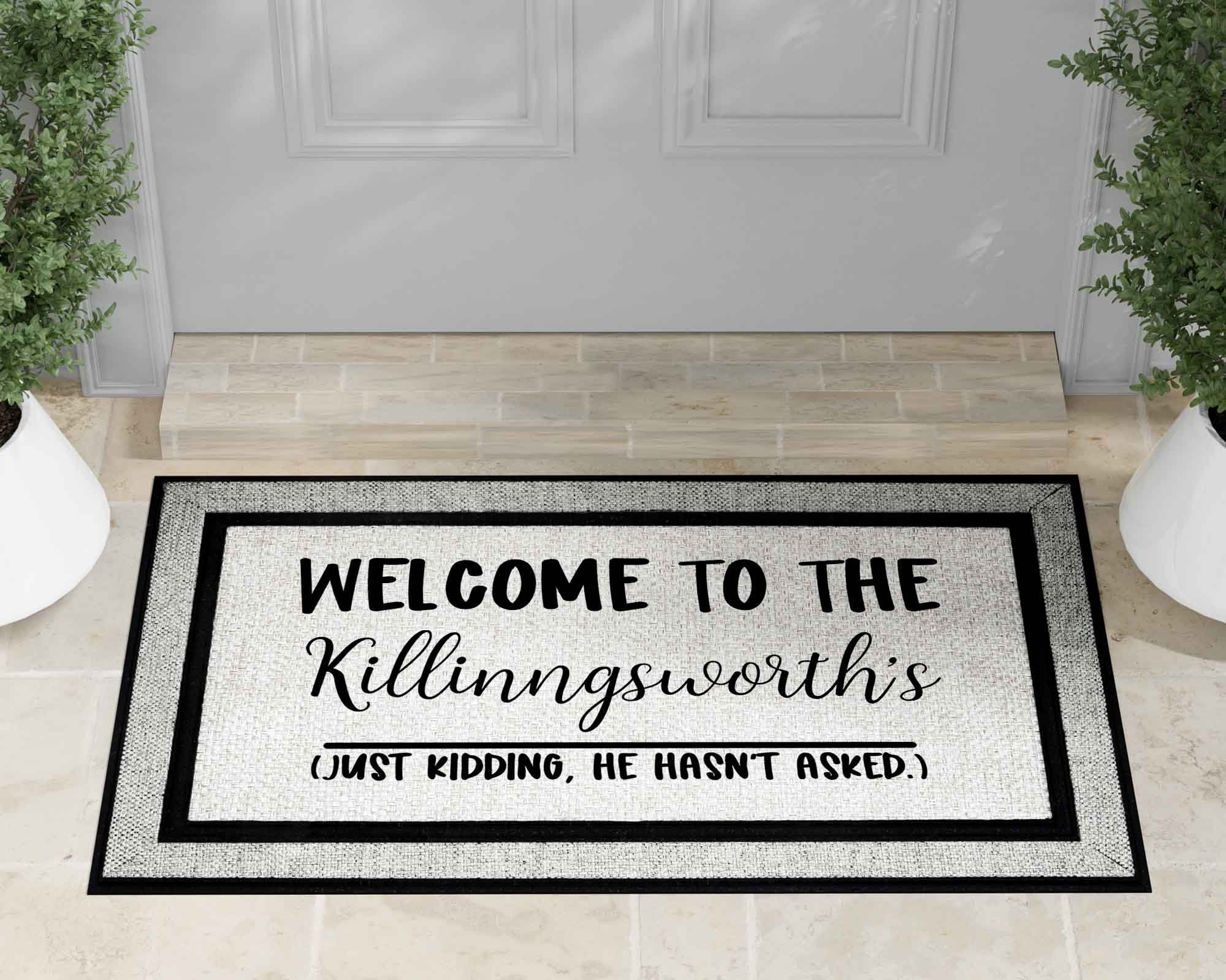 Personalized Doormat | Custom Door Mats | Just Kidding
