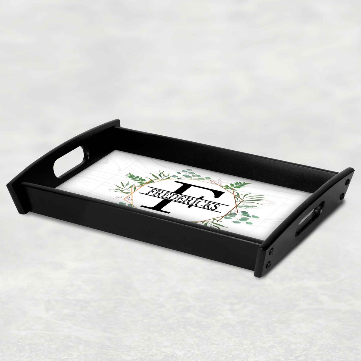 Custom Wood Serving Tray | Persoanlized Kitchen Accessories | Spring Wreath