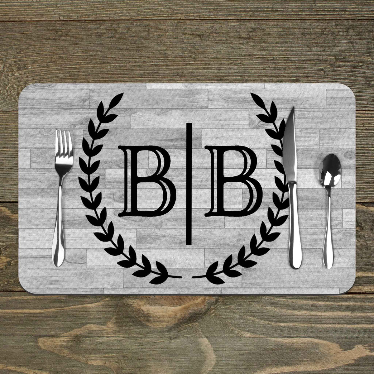Custom Placemats | Personalized Dining and Serving | Laurel Wreath Side by Side