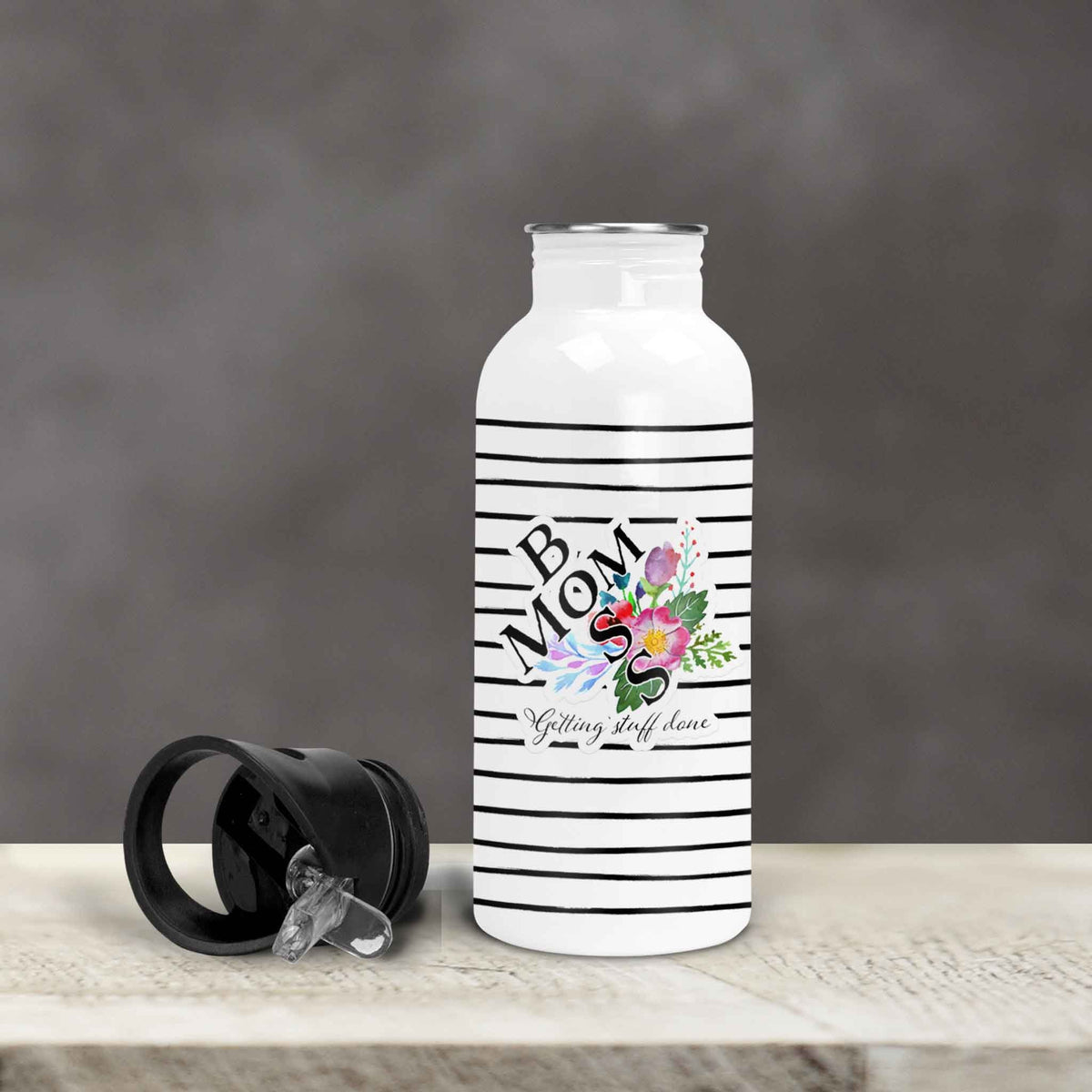 Personalized Water Bottles | Custom Stainless Steel Water Bottles | 20 oz | Mom Boss