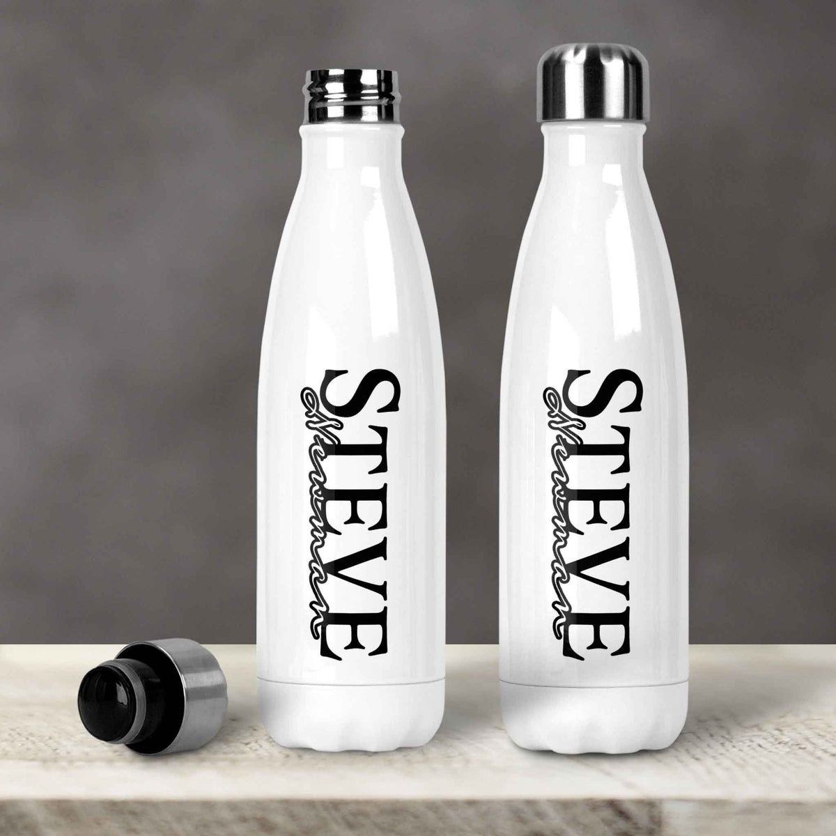 Personalized Water Bottles | Custom Stainless Steel Water Bottles | 30 oz | Rustic Name