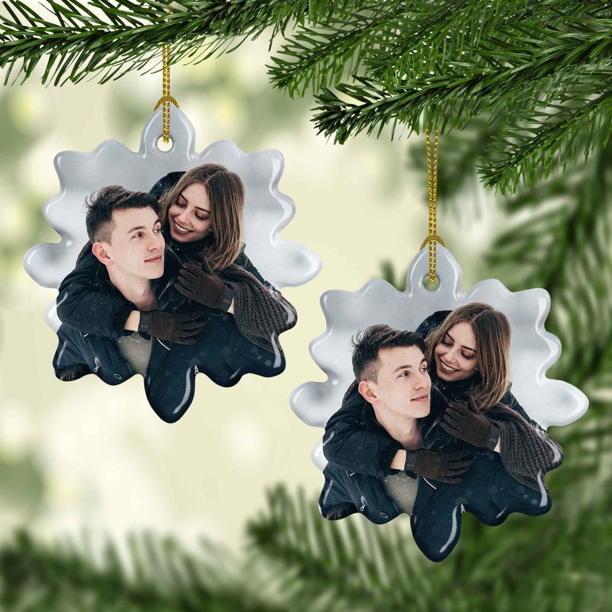 Photo Holiday Ornaments | Personalized Christmas Ornaments | Custom Photo Snowflake