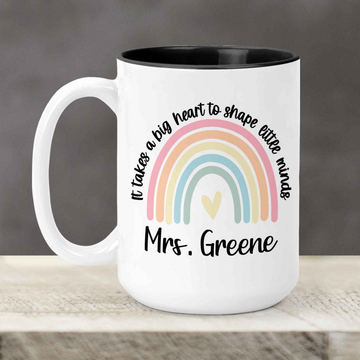 Custom Coffee Mug | Personalized Coffee Mug | It Takes a Big Heart Teachers