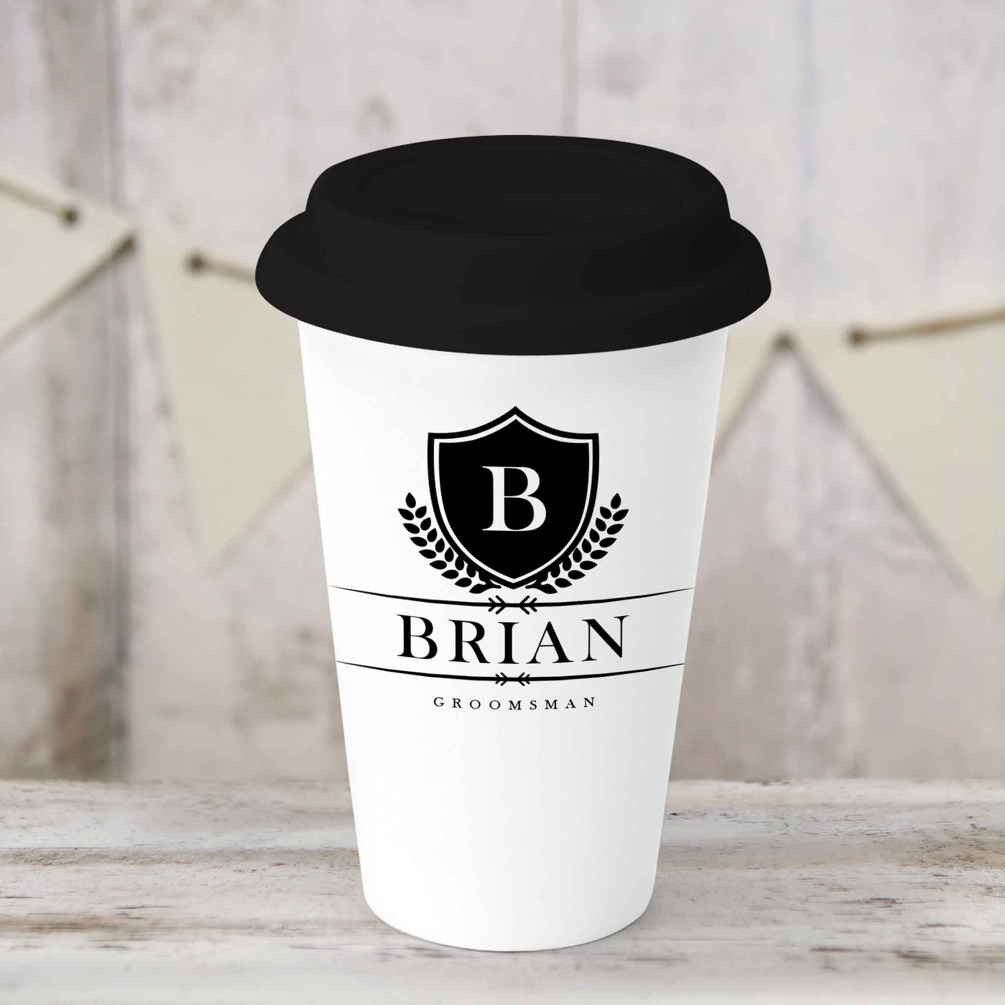 Custom Coffee Tumbler | Personalized Coffee Travel Mug | Heraldic Crest