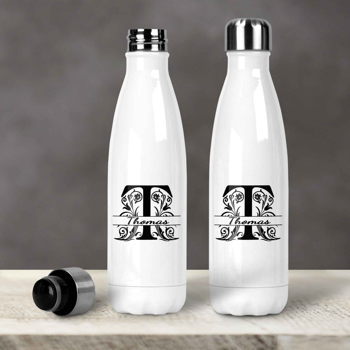 Personalized Water Bottles | Custom Stainless Steel Water Bottles | 17 oz Soda | Regal Monogram