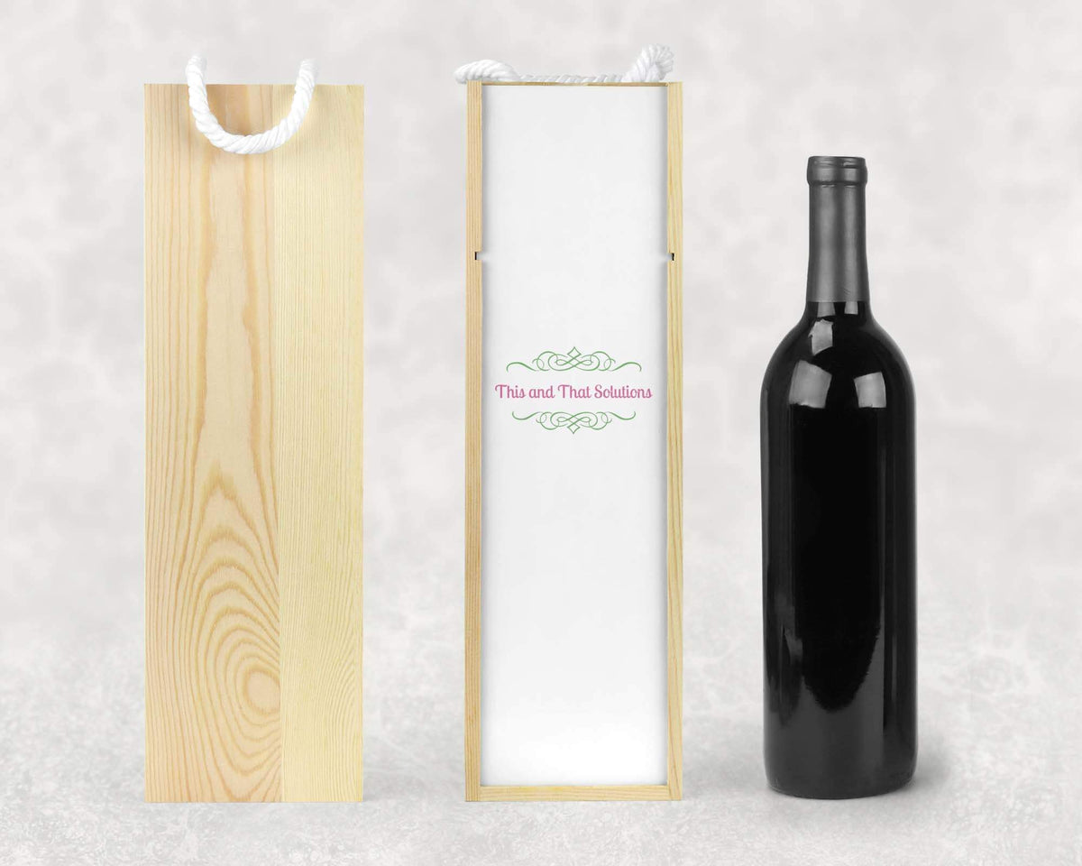 Wine &amp; Beer Storage | Personalized Wine Box | Custom Wine Gifts | Wine Storage | Company Logo | This and That Solutions | Personalized Gifts | Custom Home Décor