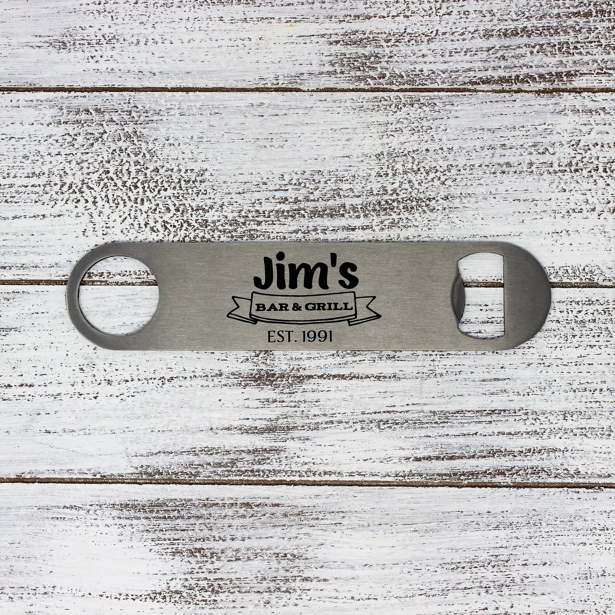 Bottle Openers | Personalized Bottle Opener | Custom Bottle Opener | Wedding Favor | Jim's Bar | This and That Solutions | Personalized Gifts | Custom Home Décor