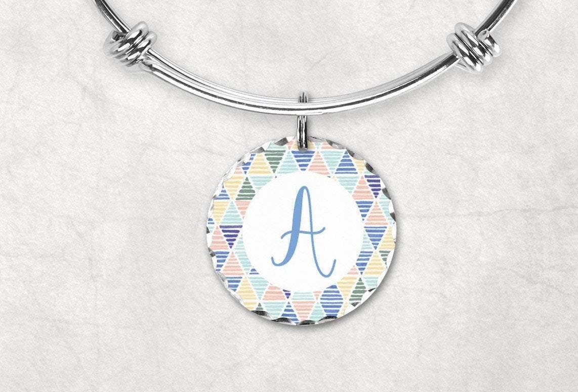 Custom Jewelry | Personalized Jewelry | Bangle Bracelet and Charm | Summer Monogram - This & That Solutions - Custom Jewelry | Personalized Jewelry | Bangle Bracelet and Charm | Summer Monogram - Personalized Gifts & Custom Home Decor