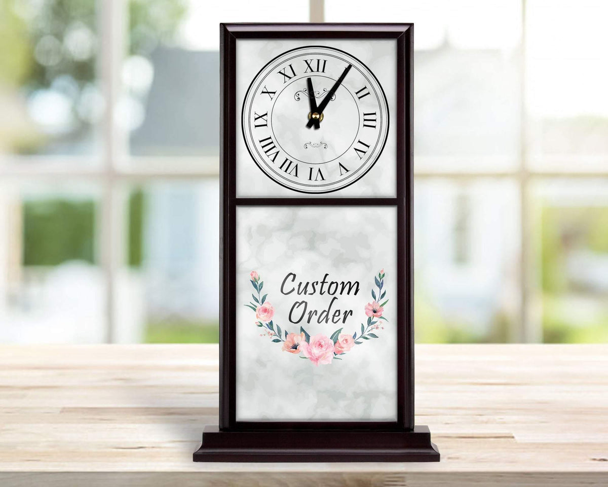 Personalized Mantle Clock | Custom Wall Decor | Custom Order - This &amp; That Solutions - Personalized Mantle Clock | Custom Wall Decor | Custom Order - Personalized Gifts &amp; Custom Home Decor
