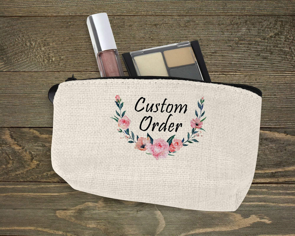 Personalized Cosmetic Bags | Custom Cosmetic Bags | Floral Ring - This &amp; That Solutions - Personalized Cosmetic Bags | Custom Cosmetic Bags | Floral Ring - Personalized Gifts &amp; Custom Home Decor
