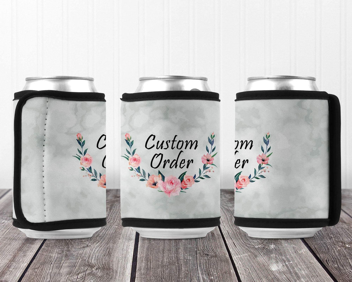 Personalized Drink Beverage Insulator | Monogrammed Cozie | Red and Black Plaid 1 - This &amp; That Solutions - Personalized Drink Beverage Insulator | Monogrammed Cozie | Red and Black Plaid 1 - Personalized Gifts &amp; Custom Home Decor