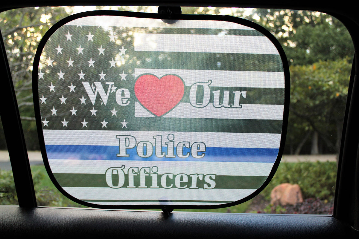 Car Accessories | Personalized Sun Shade | Custom Car Shade | Vehicle Shade | Police | Blue Line | This and That Solutions | Personalized Gifts | Custom Home Décor