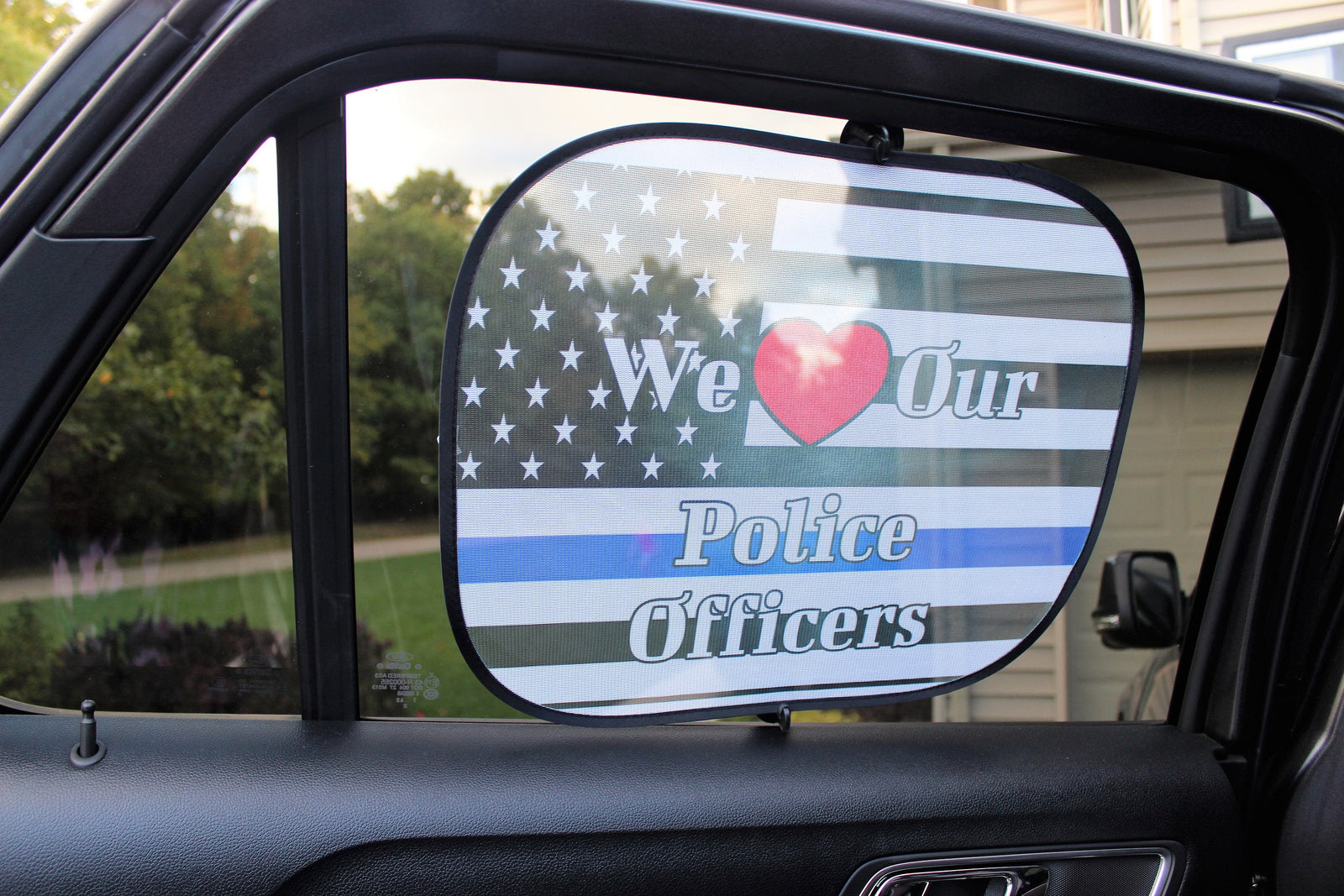 Car Accessories | Personalized Sun Shade | Custom Car Shade | Vehicle Shade | Police | Blue Line | This and That Solutions | Personalized Gifts | Custom Home Décor