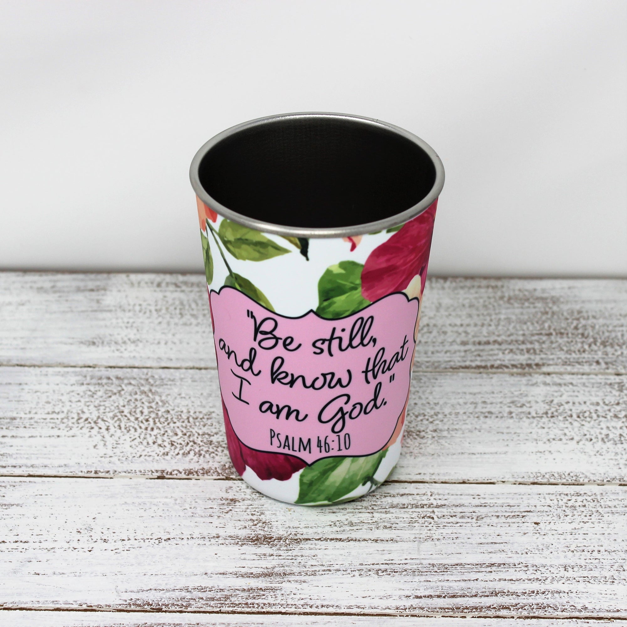 Tumblers & Water Glasses | Stainless Steel Pint Tumbler | Personalized Tumbler | Be Still | This and That Solutions | Personalized Gifts | Custom Home Décor