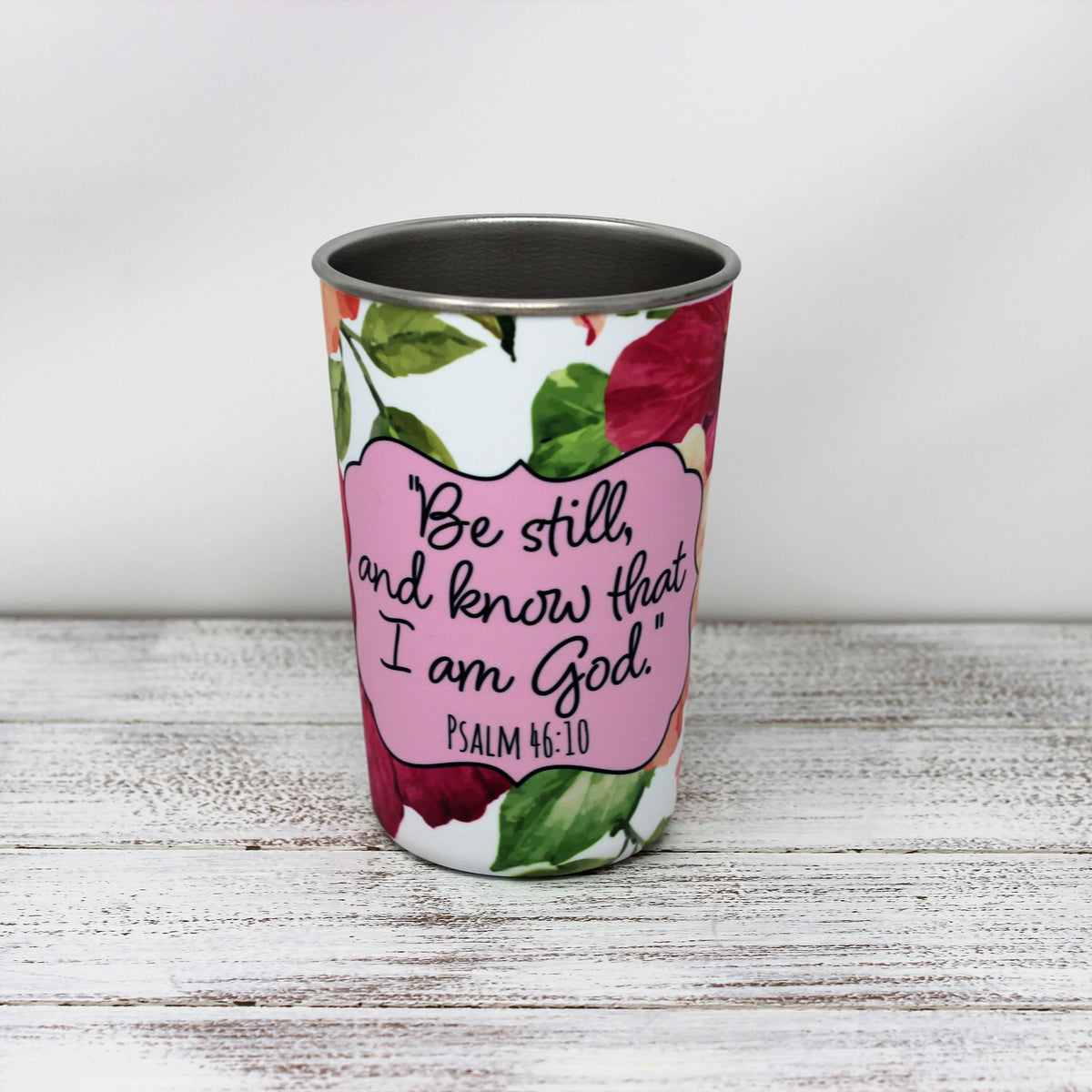 Tumblers &amp; Water Glasses | Stainless Steel Pint Tumbler | Personalized Tumbler | Be Still | This and That Solutions | Personalized Gifts | Custom Home Décor