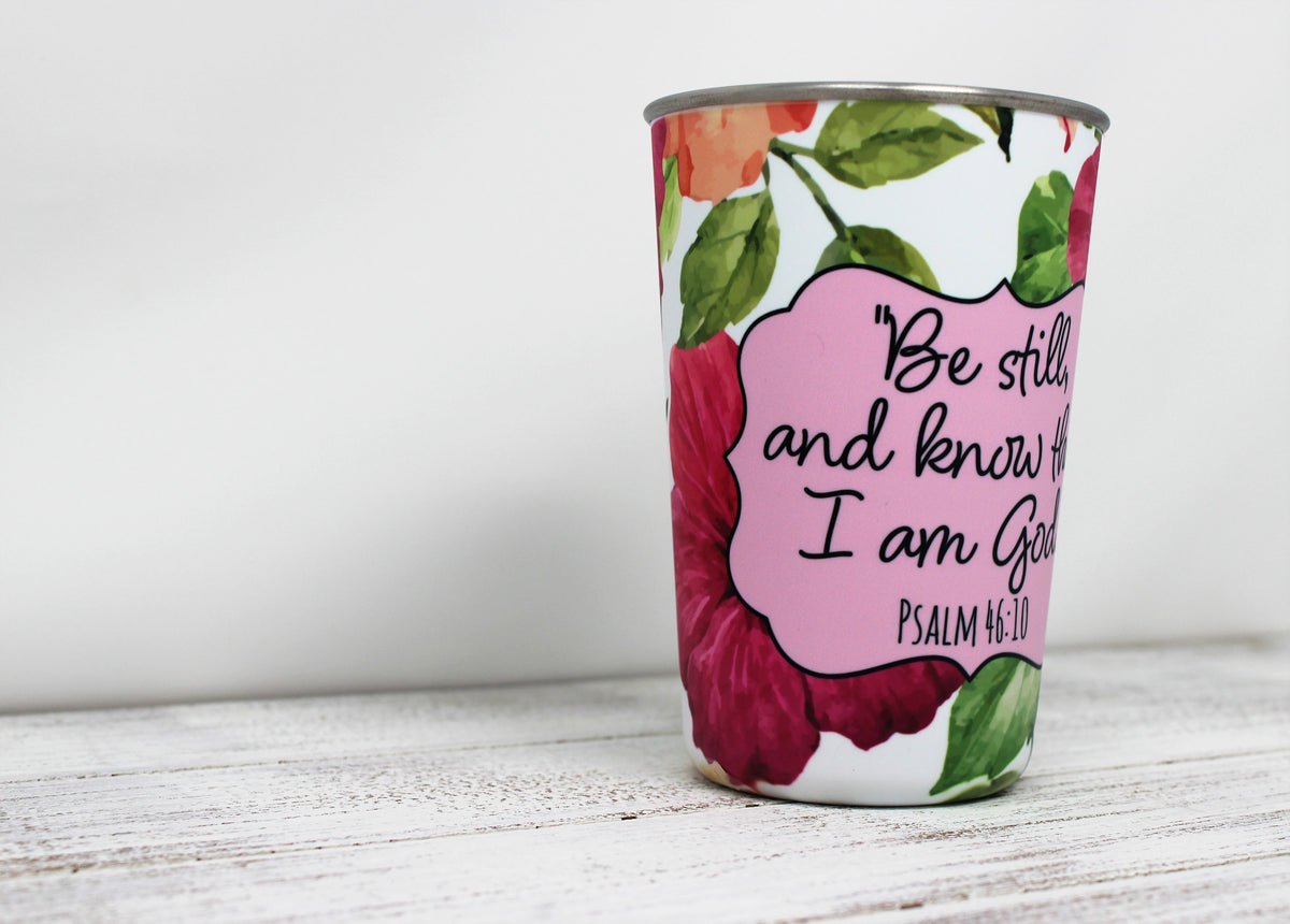 Tumblers &amp; Water Glasses | Stainless Steel Pint Tumbler | Personalized Tumbler | Be Still | This and That Solutions | Personalized Gifts | Custom Home Décor