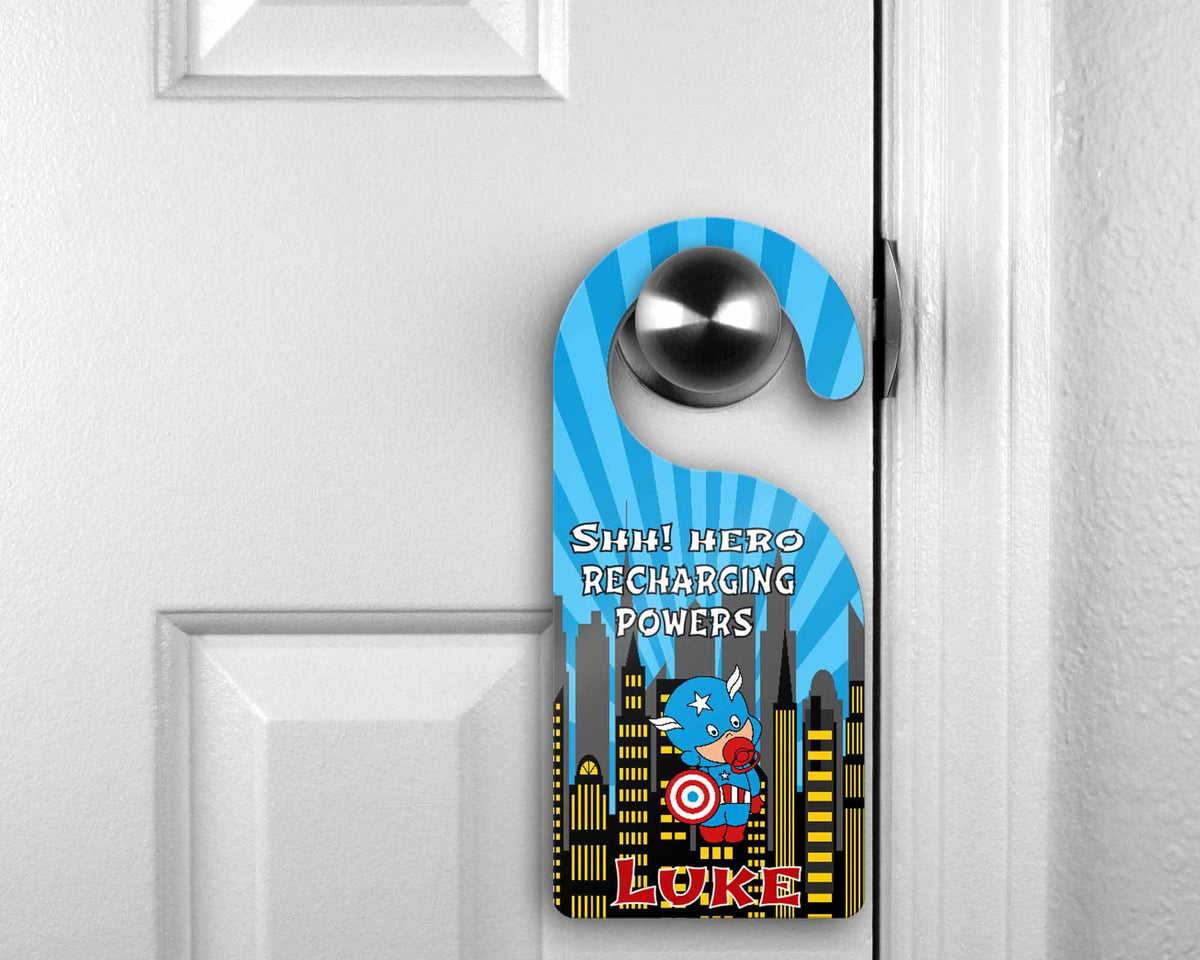 Custom Door Hanger |  Personalized Bedroom Sign | BabyCap