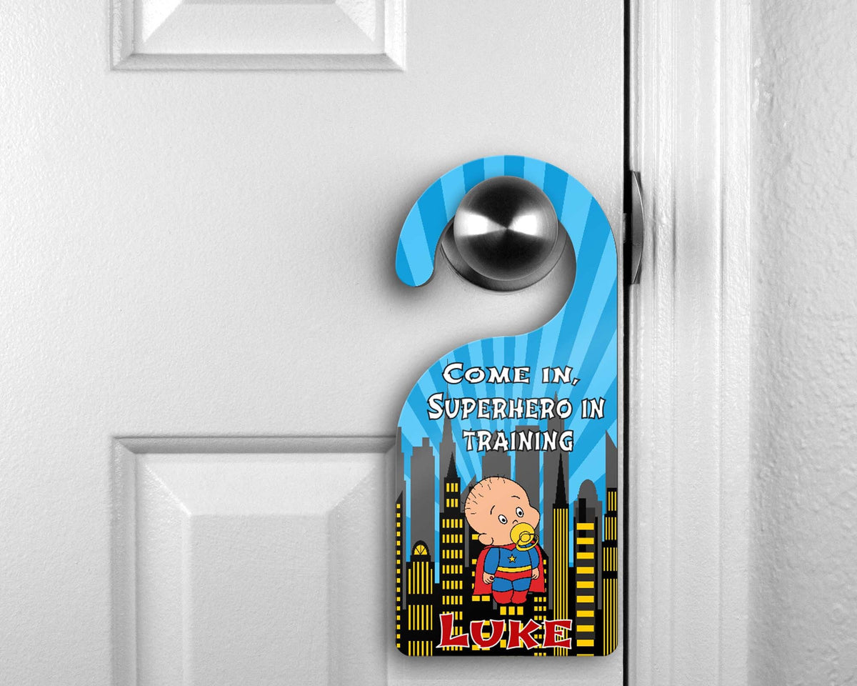 Custom Door Hanger |  Personalized Bedroom Sign | SuperBaby