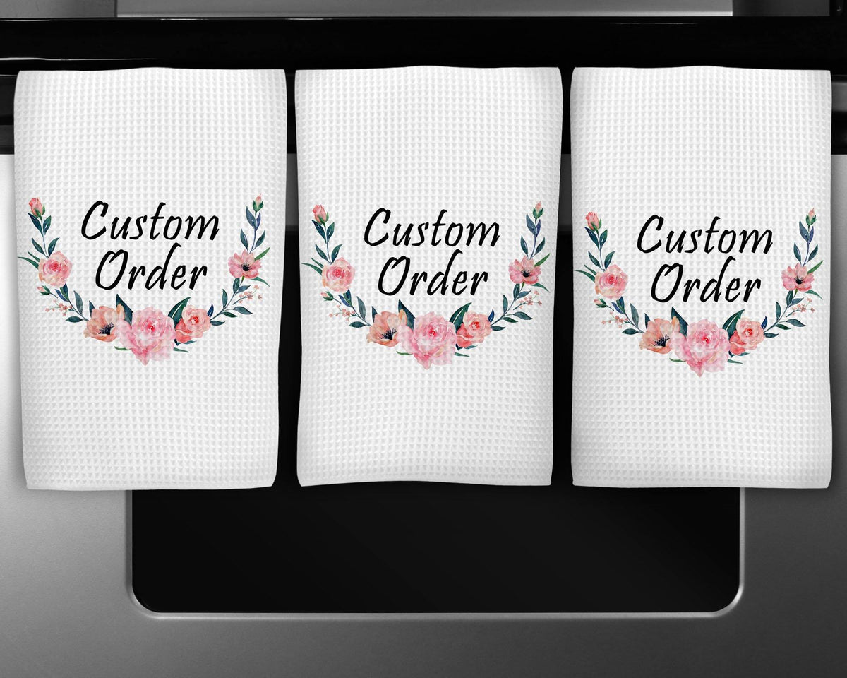Personalized Hand Towel Waffle Textured | Custom Kitchen Gifts | Custom Order - This &amp; That Solutions - Personalized Hand Towel Waffle Textured | Custom Kitchen Gifts | Custom Order - Personalized Gifts &amp; Custom Home Decor