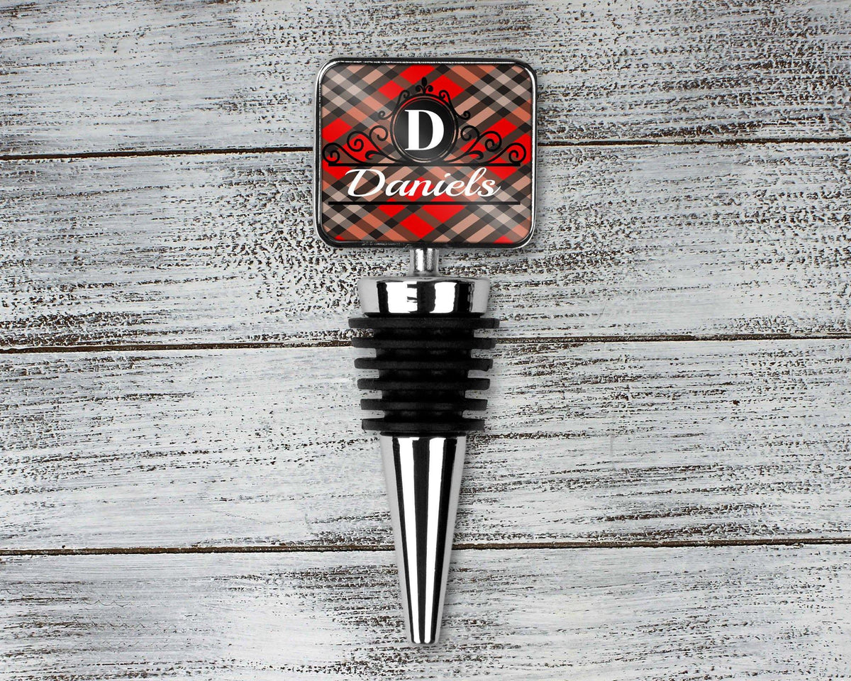 Personalized Wine Stopper | Custom Wine Accessories | Buffalo Plaid - This &amp; That Solutions - Personalized Wine Stopper | Custom Wine Accessories | Buffalo Plaid - Personalized Gifts &amp; Custom Home Decor